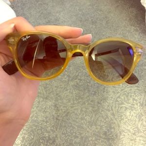 Ray Ban Honey Yellow Wayfarer Sunglasses